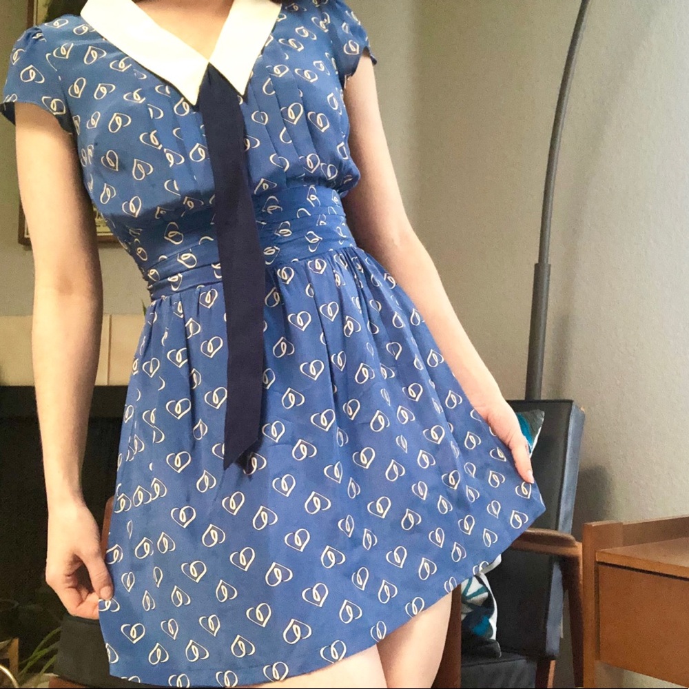 Hearts Silk Mini Dress